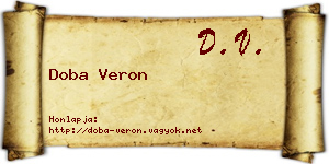 Doba Veron névjegykártya